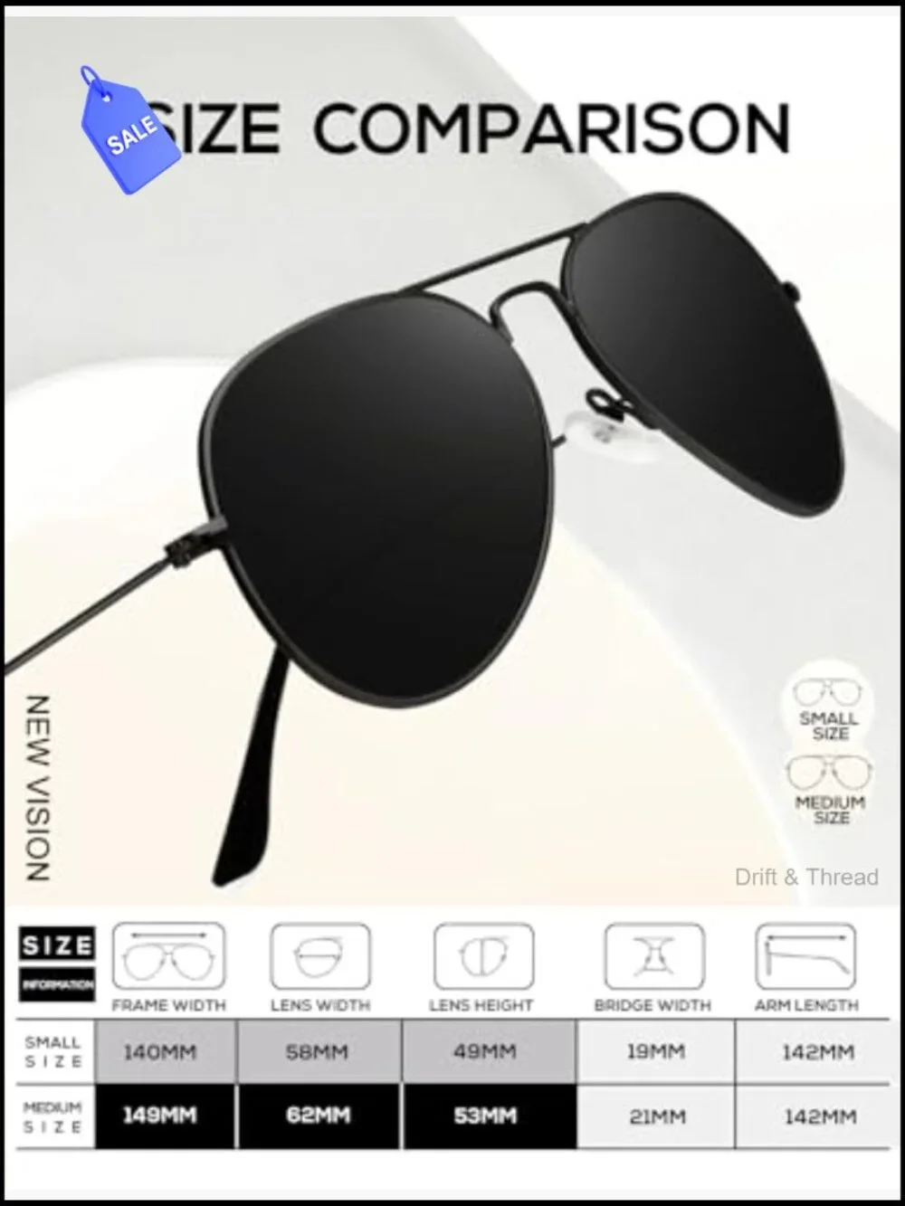 Classic Aviator Sunglasses for Women Men Polarized UV Blocking Unisex
